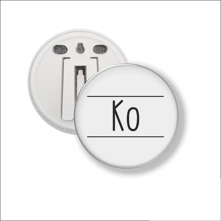 Button Met Clip 58 MM - Ko