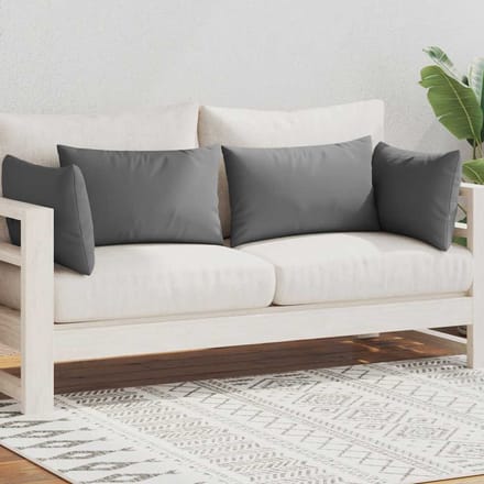 vidaXL - Buitenkussens - 60x40 - cm - grijs - 4 - st