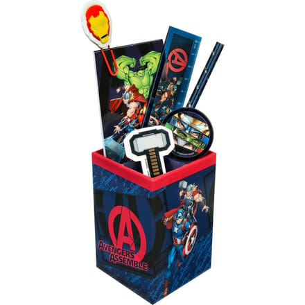 Undercover - Avengers Pennenbak met Inhoud 7-Delig - Kunststof - Multicolor