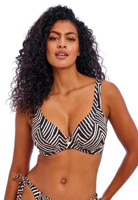 Freya Fiji Falls Bikini Top AS206813 zwart/wit - maat EU 70L / FR 85L