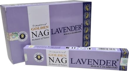 Golden Nag Lavender wierook 15 grams - doos van 12 st.