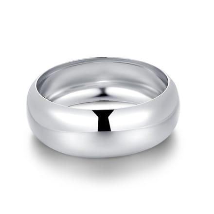 Twice As Nice Armband in edelstaal, gladde band Zilverkleurig 16cm