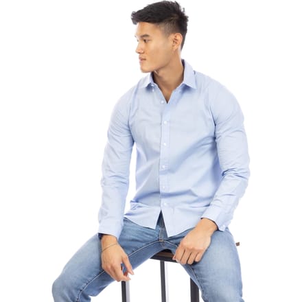 Peter Werth Heren Regular Shirt Met Lange Mouwen (Lichtblauw)