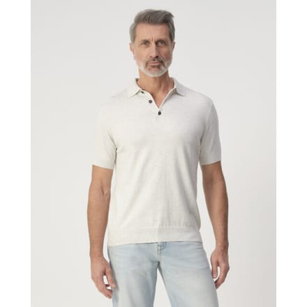 Campbell Polo Heren White Melange