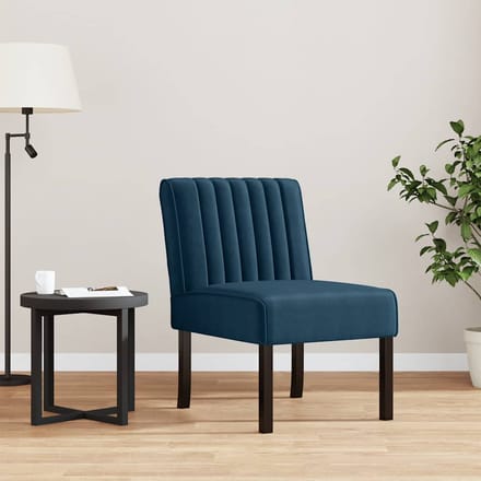 vidaXL - Stoel - fluweel - blauw