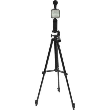 Video-opnameapparatuur met Statief, Microfoon, LED-invullicht, 360 graden Roterende Smartphone Vlogging Kit black