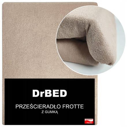DrBED - Frotte Hoeslaken - 90x200 - Elastaan - Beige