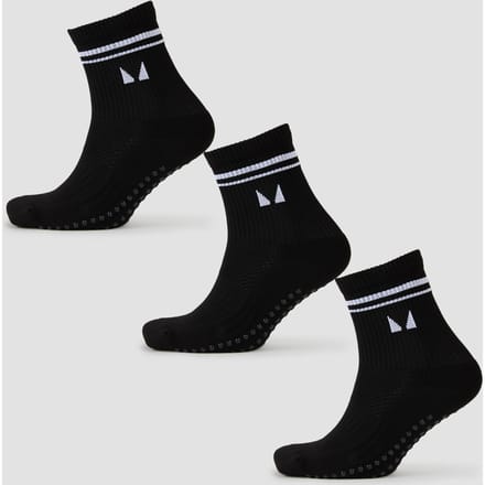 MP pilatessokken (verpakking met drie stuks) - Zwart - UK 2-5