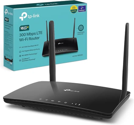 Draadloze Dual-Band Gigabit Router 4G+ met Nano SIM-sleuf en MU-MIMO Technologie