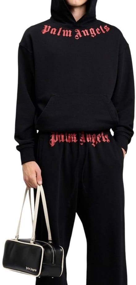 Palm Angels Heren Trui Zwart PMBB17DS26FLE007/1025 Neck Logo Regular
