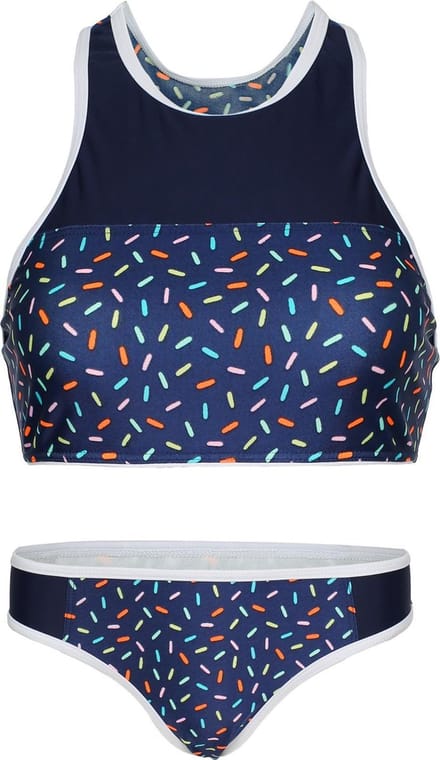 Bikini sport retro - Multi color stippen 128-134