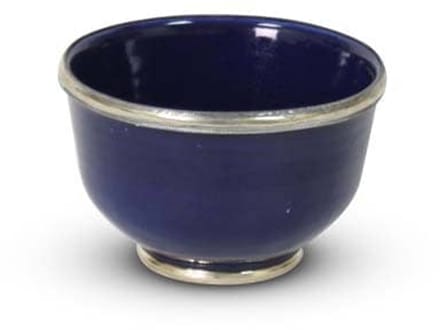 Safaary - Kom Blauw met Metaalring Ø 12 x 8cm