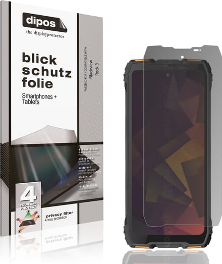 dipos – Matte Privacy Screenprotector geschikt voor Blackview Rock 3 | Anti-Spy Beschermfolie