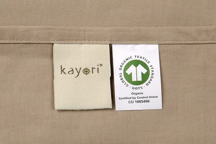 Kayori Shizu - Kussensloop -60x70-2 Stuks -Taupe - Katoen-Perkal