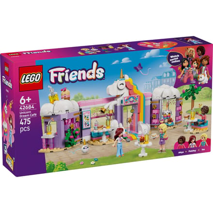 LEGO Friends 42684 Eenhoorn Droomcafé Bouwset | Creatief speelgoed voor kinderen met kleurrijke eenhoornfiguren
