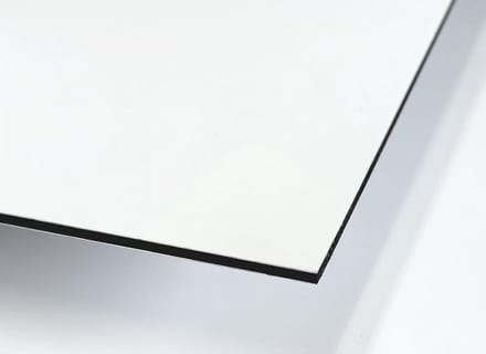 Composietplaat - Aluminium sandwich - Reclame en bewegwijzering - Licht en stijf - 3 mm dik - Wit