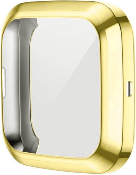 Screenprotector watch case - hoesje - geschikt voor Fitbit Versa 2 - goud