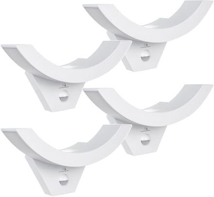 Maclean MCE290 W - Set van 4 stuks Wandlamp - buitenlamp - LED-lamp met bewegingssensor, PIR-sensor, wit, 10 W, IP54, 800 lm