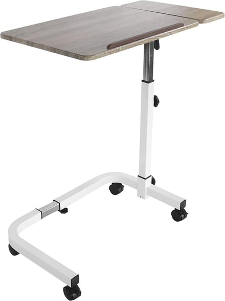 Verstelbare Bedtafel met Wielen - Ideale Laptoptafel voor Fauteuils en Bedden