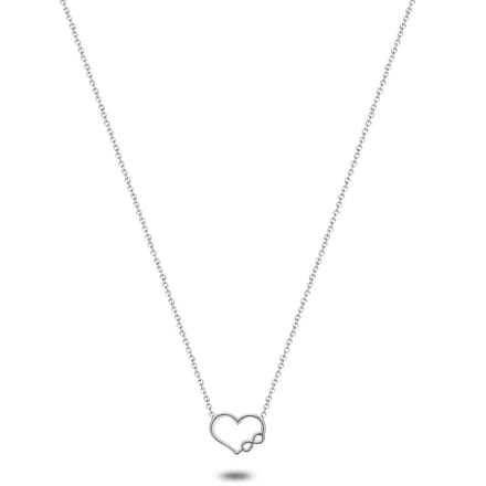Twice As Nice Halsketting in zilver, hart en infinity 40cm+5cm