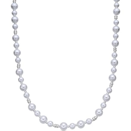 Luxenter Ketting met witte parel en rhodiumafwerking - Akio