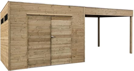 Solid Superia Cube Viterbo Tuinhuis - Vuren - Geïmpregneerd - 591,7x298,8cm