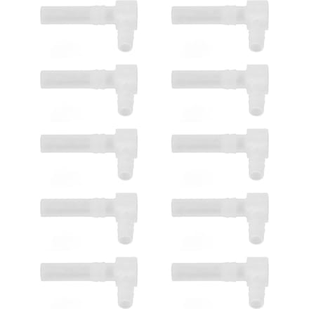 10 stuks Elleboog Barb Fitting 90 Graden PP Slang Connector Verloop 8x10mm Accessoireset Kit white