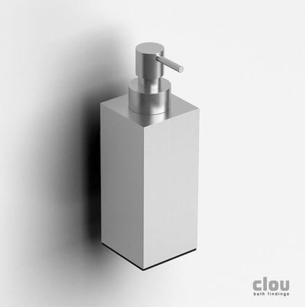 Clou Quadria zeepdispenser wandmodel rvs geborsteld B5.5xH17.6xD9.4cm