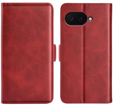 MobyDefend Hoesje - Geschikt voor Google Pixel 9a - Luxe Wallet Book Case (Sluiting Zijkant) - Rood