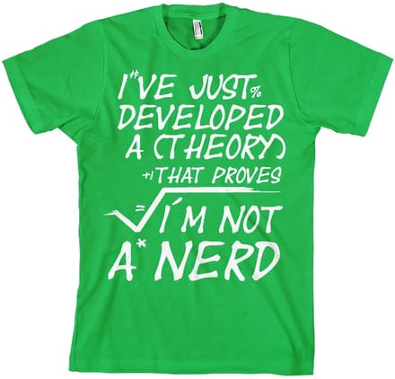 Hybris T-shirt ‘A Theory I'm Not A Nerd’ SH-1-15370-H18-17