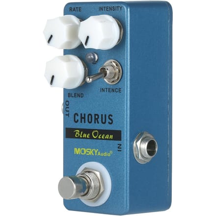 MOSKYaudio Blue Ocean Chorus Gitaar Effectpedaal Chorus/True Bypass Rate + Blend + Intensiteit + blauw