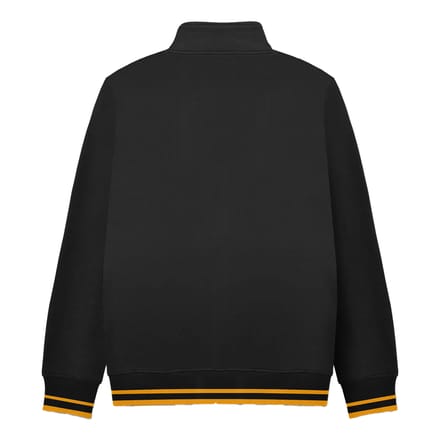 Lambretta Heren Tipped Kwart Rits Sweatshirt (Zwart/Goud)