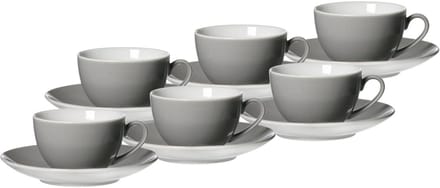 Kaffeetassen mit Untertassen Doppio 200 ml Set van 6