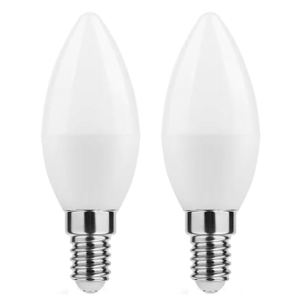 Technik E14 LED Lamp 4.9W - 490lm - 2700K - Warm Wit - LED Kaarslamp B35 - Vervangt 45W Halogeen Gloeilamp - 2 stuks