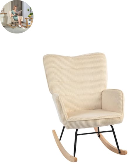 Fauteuil - Relaxstoel - Relaxfauteuil - Stoel - Met armleuning - Voor één Persoon - Beige