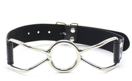 Smart Moves - Ring Gag - Maat S - PU Leer - Zwart
