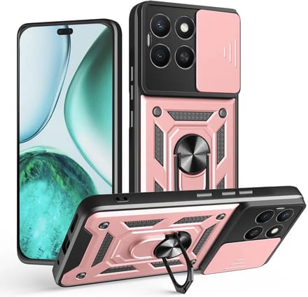 Hoesje geschikt voor HONOR X8c - Techsuit Camshield Back Cover - Roségoud