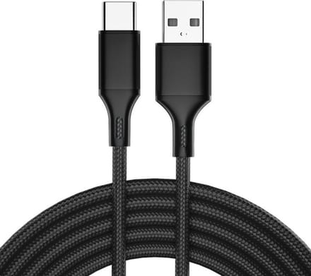 4X USB naar USB-C oplader en datakabel - 2 meter adapter kabel - 4 STUKS - Zwart - Provium
