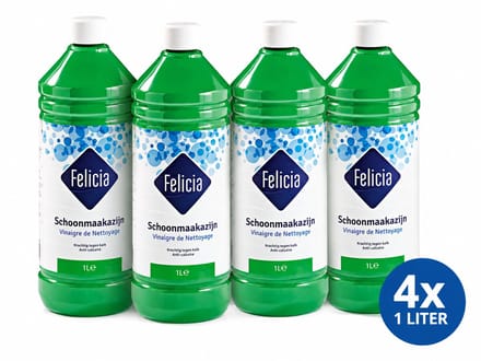 Schoonmaakazijn Professioneel 4 flessen 1L Felicia