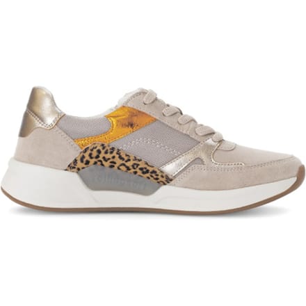 Gabor rollingsoft sensitive 66.958.33 - dames rollende wandelsneaker - Beige - maat 40.5 (EU) 7 (UK)