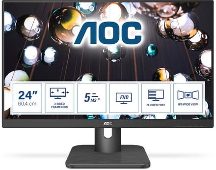 AOC Serie - Monitor - 23,8 inch - IPS - Full HD - Zwart