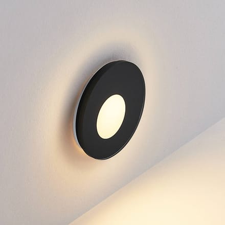 Molto Luce Inbouwlamp Wall 68R Glas RD, zwart, aluminium, CCT