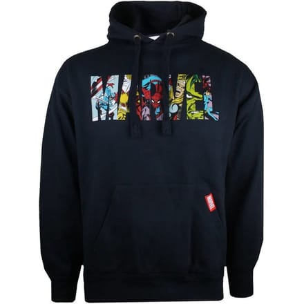 Marvel Tekens Logo Heren Hoodie (Marine)