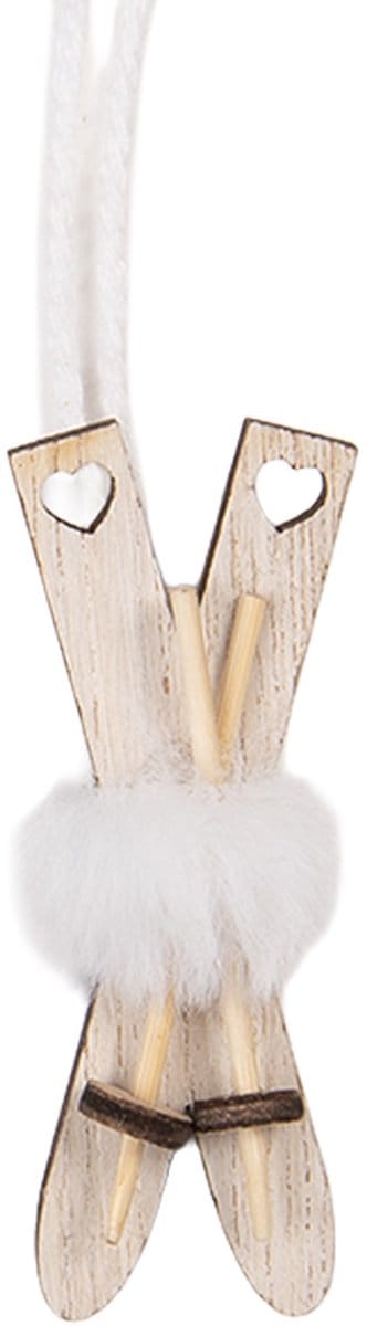 Clayre & Eef Kersthanger 3x1x7 cm Beige Hout
