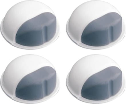 AMIG Deurstopper/deurbuffer - 4x - D50mm - zelfklevend - wit