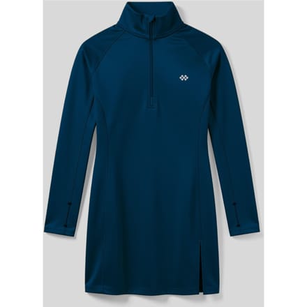 Langemouwen Brei Tuniek Top Met Halve Turtleneck
