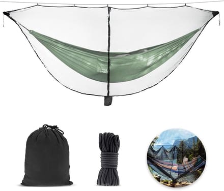 Draagbare Camping Hangmat met Muggennet - Lichtgewicht & Comfortabel voor Wandelen en Backpacken