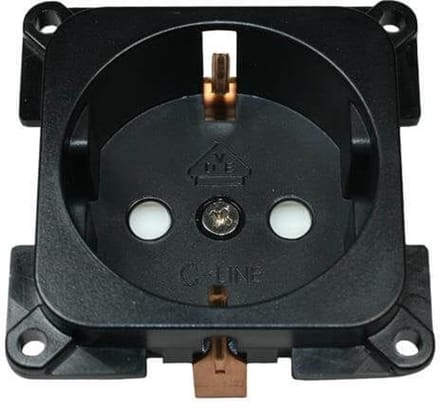 C-Line Wandcontactdoos 230V – Zwart