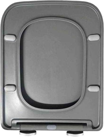 Toiletbril - WC-bril - Badkamer Vernieuwen - Softclose en Snelsluiting - Langwerpig - Grijs