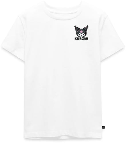 Kuromi Geborduurd Portret Premium T Shirt Kinderen